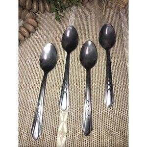 Lot of 4 EKCO Grapefruit Spoons EKS7 Pattern Stainless Steel USA